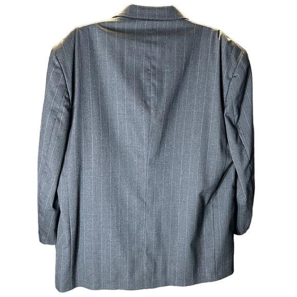Branford & Taylor Collection Gray Pinstripe Wool Sports Coat Size 50R - Picture 2 of 6